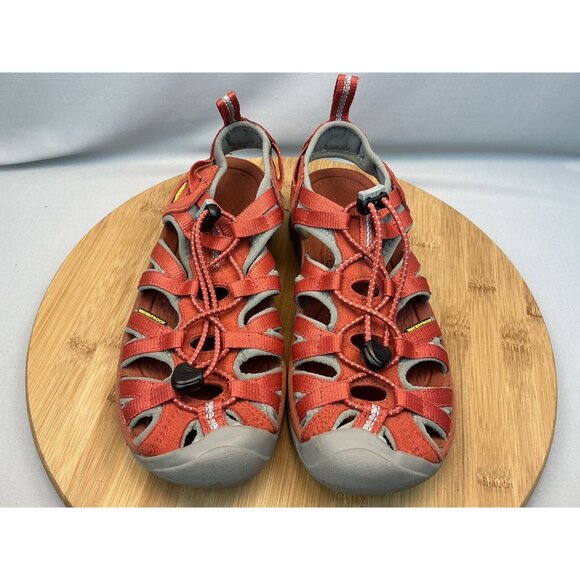 Keen Whisper Sandals Size 6.5 Orange Adjustable Fit Waterproof Sport Hiking - Picture 2 of 8
